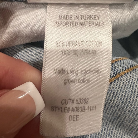 Agolde distressed button fly jean shorts size 27 - Picture 5 of 5